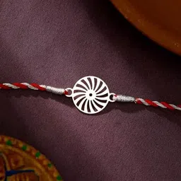 giva Men Sterling Silver Spiral Costers Rakhi image 1