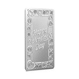 aspect bullion refinery Pure Silver Happy Valentines Day Bar-picture-37