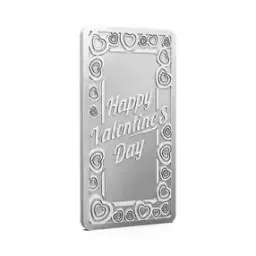 aspect bullion refinery Pure Silver Happy Valentines Day Bar-picture-37