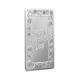 aspect bullion refinery Pure Silver Happy Valentines Day Bar-picture-32
