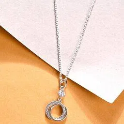 clara Women Sterling Silver American Diamond-Studded Pendant with Chain-picture-29