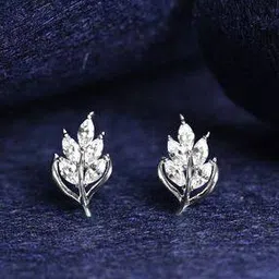 clara Women Sterling Silver American Diamond Stud Earrings-picture-42