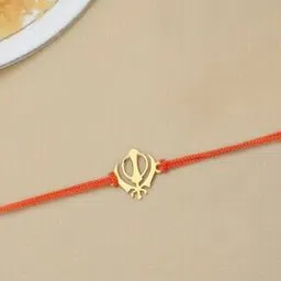 vanbelle Men Sterling Silver Gold-Plated Khanda Rakhi-picture-47