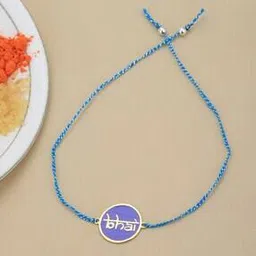 vanbelle Women Sterling Silver Gold-Plated Bhai Rakhi-picture-50