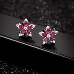 prioni Women Sterling Silver Stone-Studded Stud Earrings-picture-19