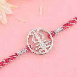 ornate jewels Men Sterling Silver American Diamond-Studded Rakhi-picture-51