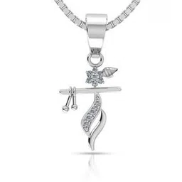 miss highness Women Sterling Silver Shri Krishna Flute Pendant with Chain-picture-39