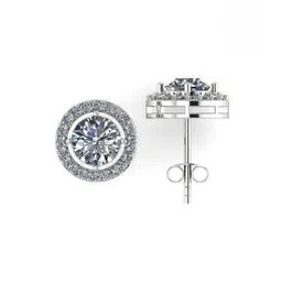 Women Sterling Silver Original Zircon Stud Earrings-image-40