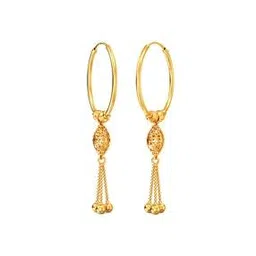 joyalukkas Women Yellow Gold Hoop Earrings-picture-34