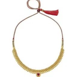 p n gadgil jewellers Women Yellow Gold Beaded Necklace-picture-13