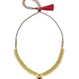 p n gadgil jewellers Women Yellow Gold Beaded Necklace-picture-18