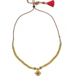 p n gadgil jewellers Women Yellow Gold Beaded Necklace image 1