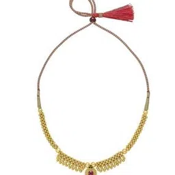 p n gadgil jewellers Women Yellow Gold Beaded Necklace-picture-38