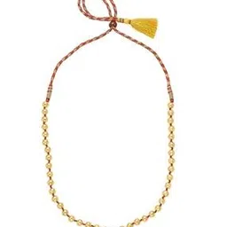 p n gadgil jewellers Yellow Gold Ornate Thushi Necklace-picture-32