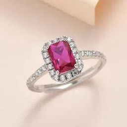ornate jewels Women Synthetic Ruby Adjustable Party Ring-picture-50