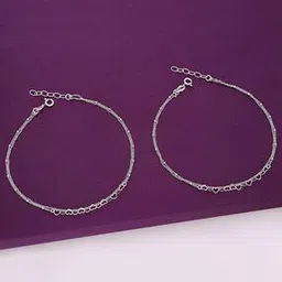 kai jewel Women Sterling Silver Heart Anklet-picture-32
