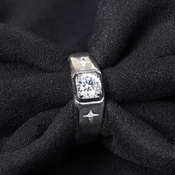 clara Men Sterling Silver Swiss Zirconia Star Solitaire Ring-picture-23