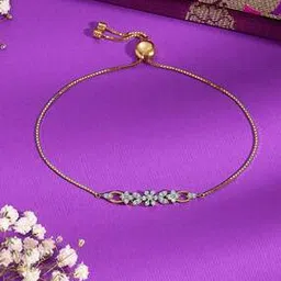 p n gadgil jewellers Women Yellow Gold Diamond-Studded Flexible Bracelet-picture-36