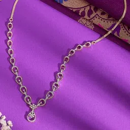 p n gadgil jewellers Women Yellow Gold & Diamond Short Necklace image 1