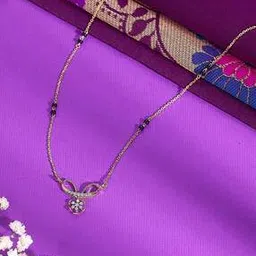p n gadgil jewellers Women Yellow Gold & Diamond Modern Mangalsutra-picture-34