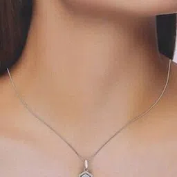 kai jewel Women Sterling Silver Eternal Radiance Solitaire Pendant with Chain-picture-13