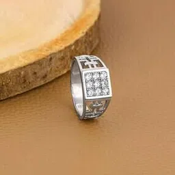 giva Men Sterling Silver Stone-Studded Ring-picture-44