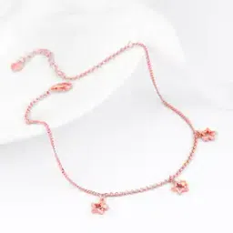 giva Rose Gold Merging Stars Anklets-picture-12