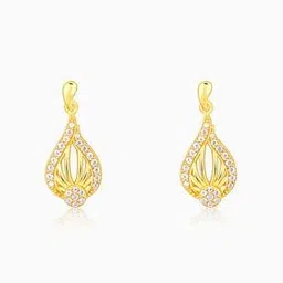 giva Women Sterling Silver Gold-Plated Drop Earrings-picture-24