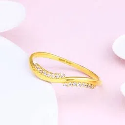 giva Women Sterling Sliver Gold-Plated Stone-Studded Ring-picture-37