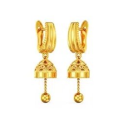 joyalukkas Women Yellow Gold Hoop Earrings-picture-34