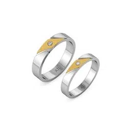 joyalukkas Unisex White Gold Diamond-Studded Band Rings-picture-52