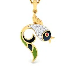avsar Women Yellow Gold Stone-Studded Pendant-picture-48