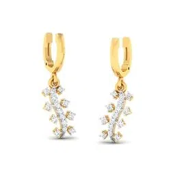 avsar Women Yellow Gold Diamond-Studded Rajvi Drop Earrings-picture-21