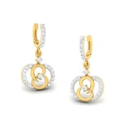 avsar Women Yellow Gold Diamond-Studded Ketaki Drop Earrings-picture-45
