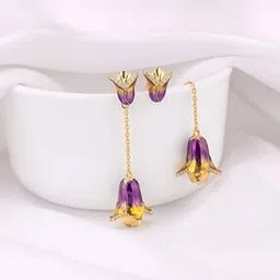 giva Women Sterling Silver Gold-Plated Bell Drop Earrings-picture-22
