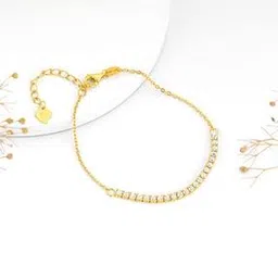 giva Women Sterling Silver Gold-Plated Zircon Joy Tennis Bracelet-picture-48