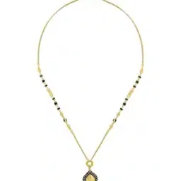 p n gadgil jewellers Women Yellow Gold Beaded Whispering Drop Mangalsutra-picture-37