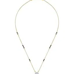 p n gadgil jewellers Women Tropical Bloom Yellow Gold Mangalsutra-picture-28