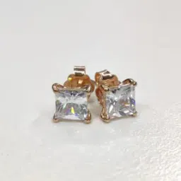 giva Women Sterling Silver Rose Gold-Plated Stud Earrings-picture-18