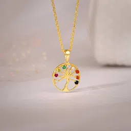 giva Girls Sterling Silver Gold-Plated Pendant with Chain image 1