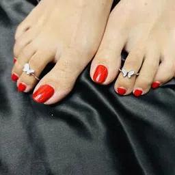 arte Women Sterling Silver Stone-Studded Toe Ring-picture-12