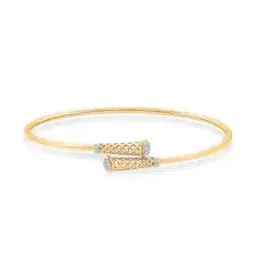 p n gadgil jewellers Women Yellow Gold Luminous Arc Diamond-Studded Bracelet-picture-35