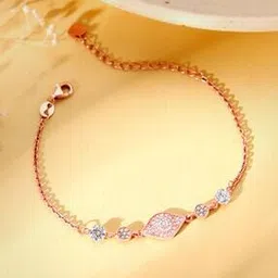 giva Women Sterling Silver Rose Gold-Plated Link Bracelet-picture-37