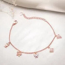 giva Women Sterling Silver Rose Gold-Plated Link Bracelet-picture-33