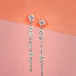 giva Women Sterling Silver Stone-Studded Drop Earrings-picture-18