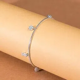 touch925 Women Pure Silver Stone Bead Charm Bracelet-picture-32