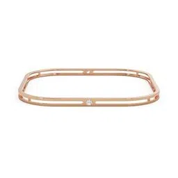 emori Women Rose Gold Square Diamond Bangle-picture-21