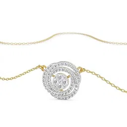 emori Women Yellow Gold Circle of Life Lab Grown Diamond-Studded Mangalsutra image 1