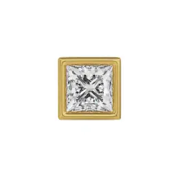 emori Men Yellow Gold Solitaire Diamond Stud Earrings image 1