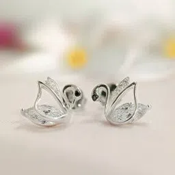 inari shines Women Sterling Silver Stone Stud Earrings-picture-22